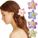4 Pcs Flower Hair Claw Clips Hawaiian Flower Hair Clips for Women Girl for Summer Beach Vocation Wed