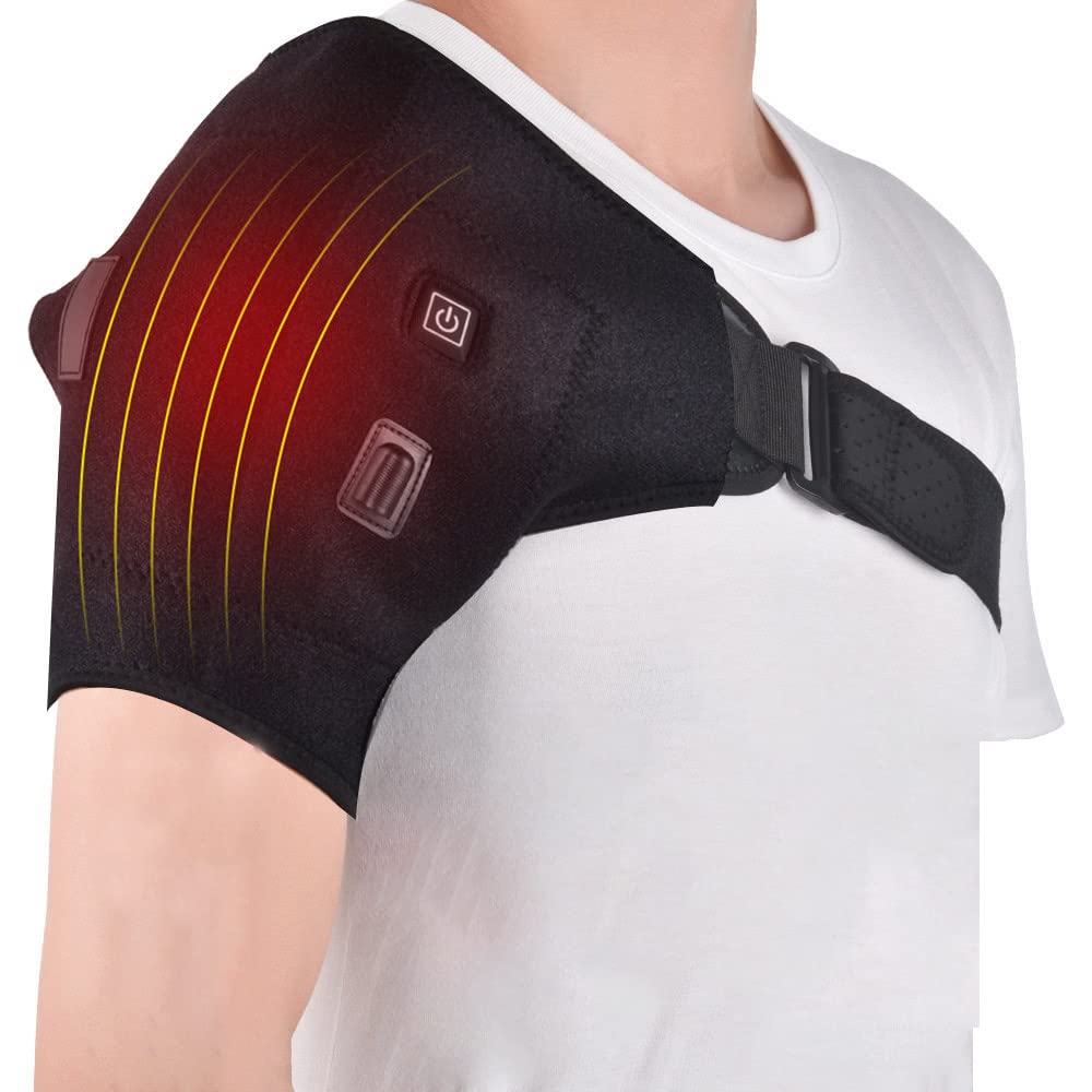 Hombreras de Masaje, Calefacción, Adjustable Hombrera Neopreno, Adecuado para Tendinitis Hombro, Artritis, Dolor Muscular