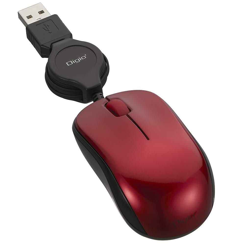 Amazon.co.jp: Digio2 Small Winding Wired Mouse 3 Button BlueLED