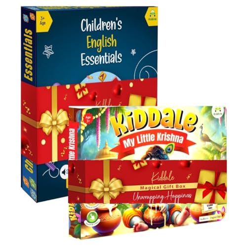 Image of Kiddale Dual 2‑in‑1 Combo: English Essentials & My First Krishna Interactive Sound Book Pack