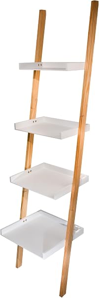 DRULINE Scaffale a Scala in Legno Nera