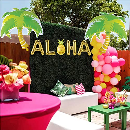 Stcomart Aloha Beach Theme Party Decorations, Pineapple Coconut Palm Balloons, Hawaiian Party Supplies, Gold #TOP3