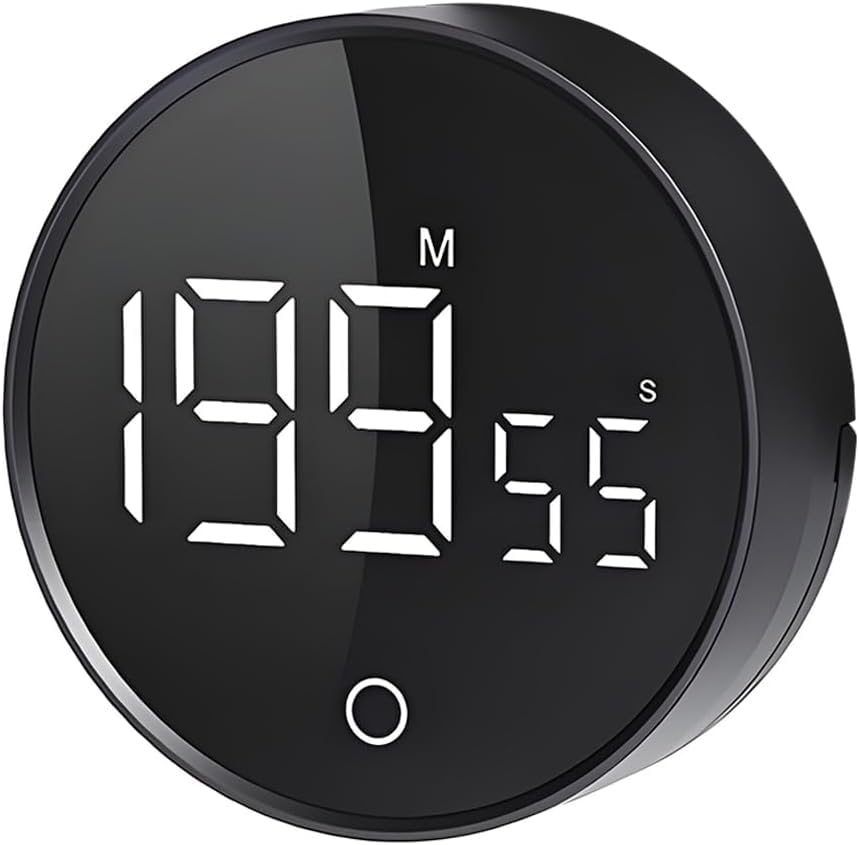 QUMOX Minuteur Numérique F5 avec Compte à Rebours et Chronomètre – Molette Rotative, Volume Réglable, Aimant Intégré, Piles AAA – Idéal pour...