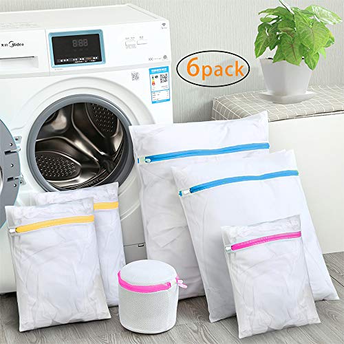 Preisvergleich Produktbild SUNTATOP Wäschenetz für Waschmaschine, Wiederverwendung Langlebig Waschmaschine Tasche für Feine Bluse Netz Waschen Tasche für Kleidung, Unterwäsche, Socken, Bras,Set von 6