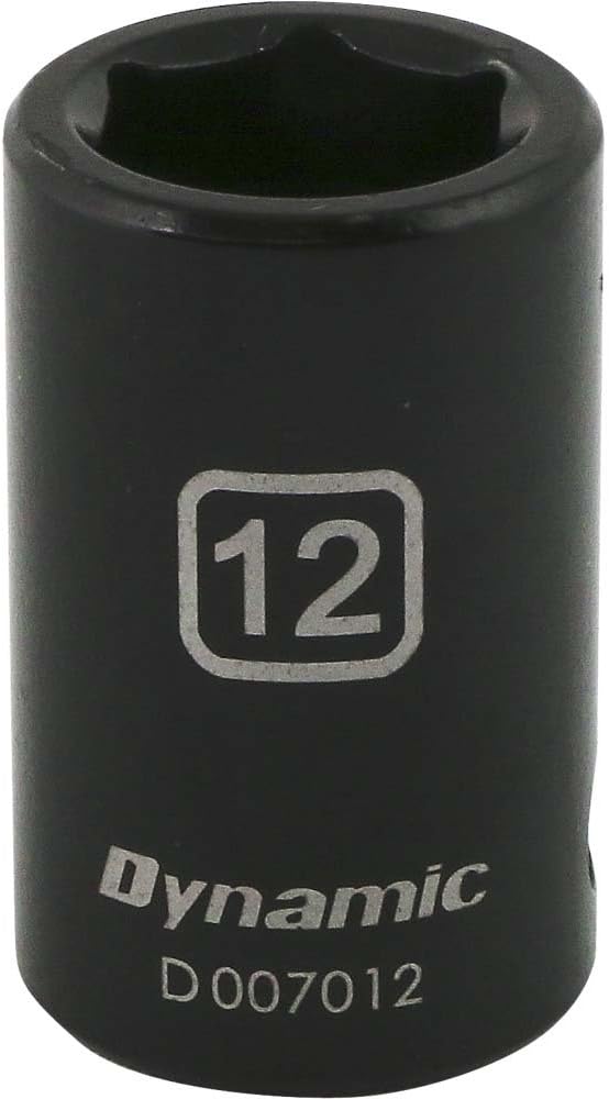 Dynamic Tools 3/8" Drive 6 Point Metric, 15mm Standard Length, Impact Socket