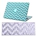 HDE Plastic Hard Shell Case and Keyboard Cover for MacBook Pro 13 with Retina Display (Models: A1425/A1502), Green Chevron