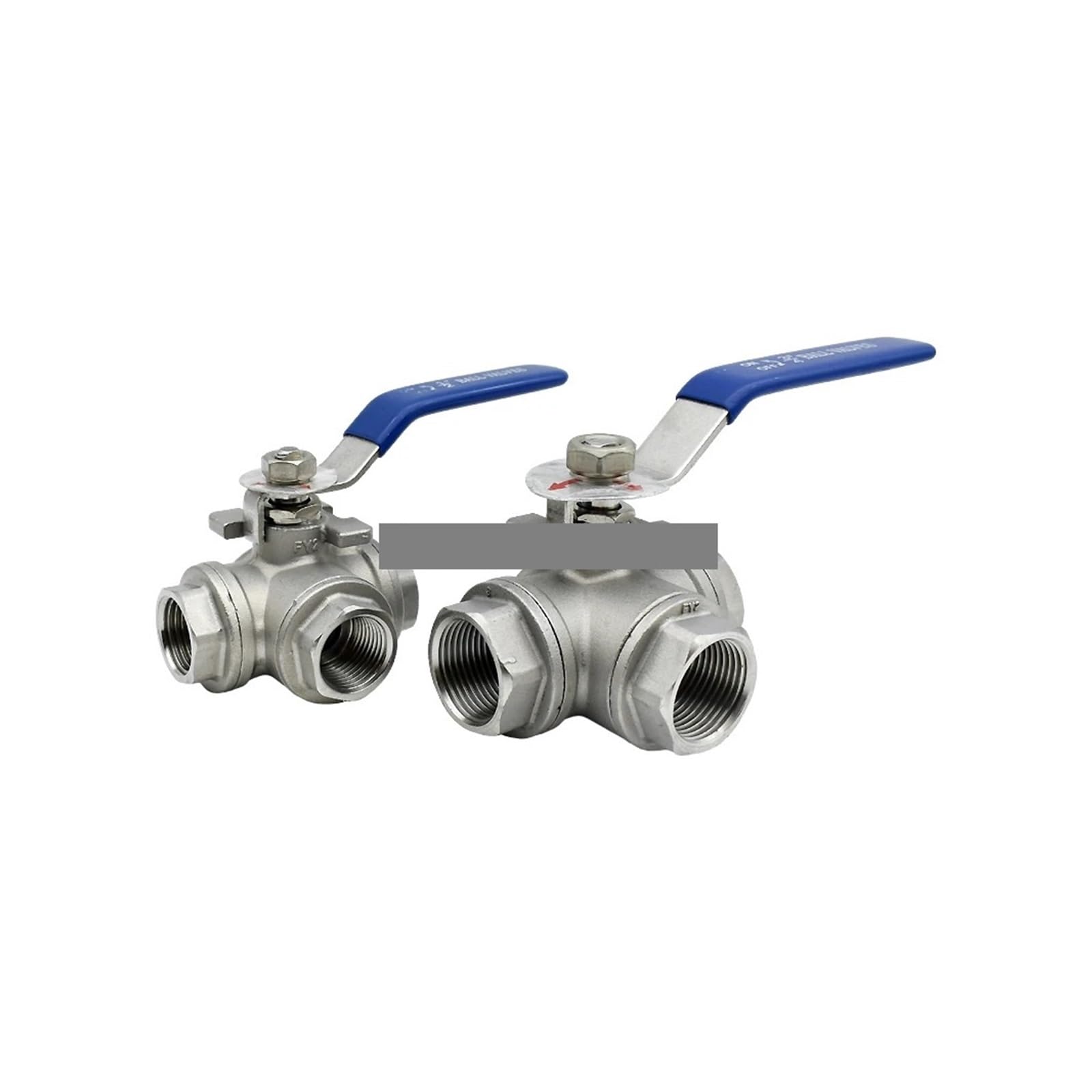 Robinet à boisseau sphérique anti-corrosion vanne 3 voies inox 1-1/2 passage intégral