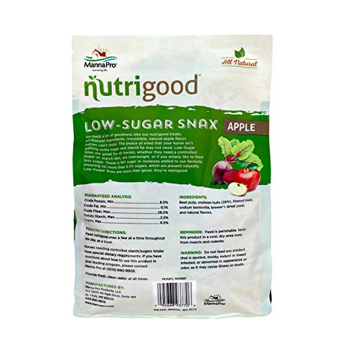 Nutrigood Low-Sugar Snax | Apple Flavor Horse Treats | 4 Pounds #TOP1