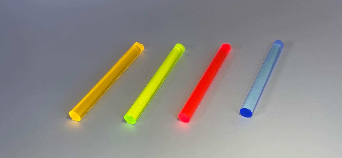PLAST ZONE - Barra tonda fluorescente in plexiglass da 1 METRO (diametro 5 mm, Verde Fluo)