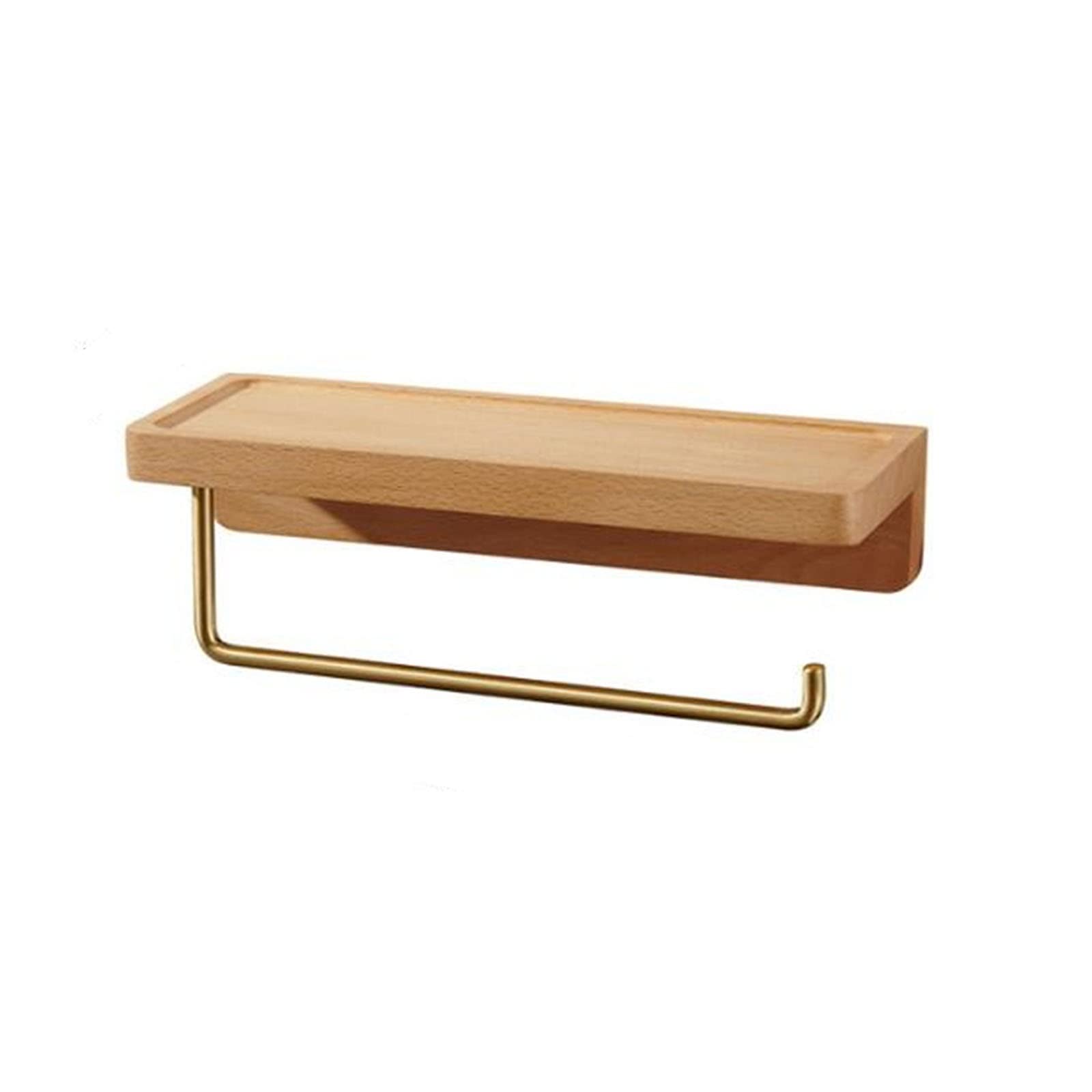 Paper Towel Holders Wooden Paper Towel Rack Toilet Storage for Kitchen Bathroom and Toilet(28x10cm)