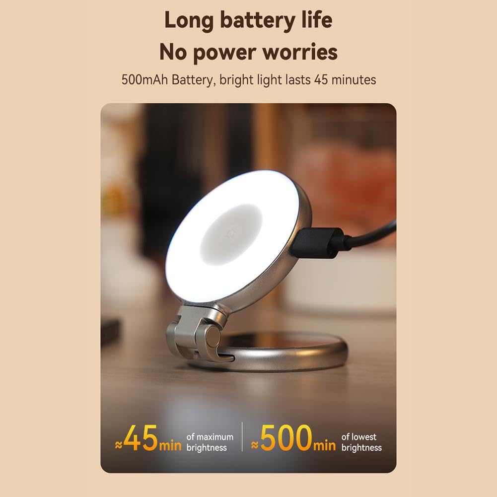 Light For Video Calls 3-in-1 Magnetics Beauty Selfie Light For Phones,360° Led Magnet Selfie Light