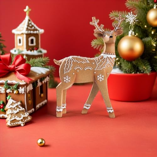 Sculpture élan de Noël en résine pour centre de table et salon chaleureux - 6
