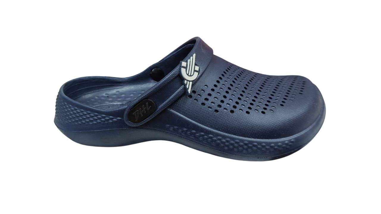 Men's Clogs, Casual Wear, Available in Grey, White, Navy, Black (Navy Blue, UK Footwear Size System, Adult, Men, Numeric, Medium, 7)-picture-34