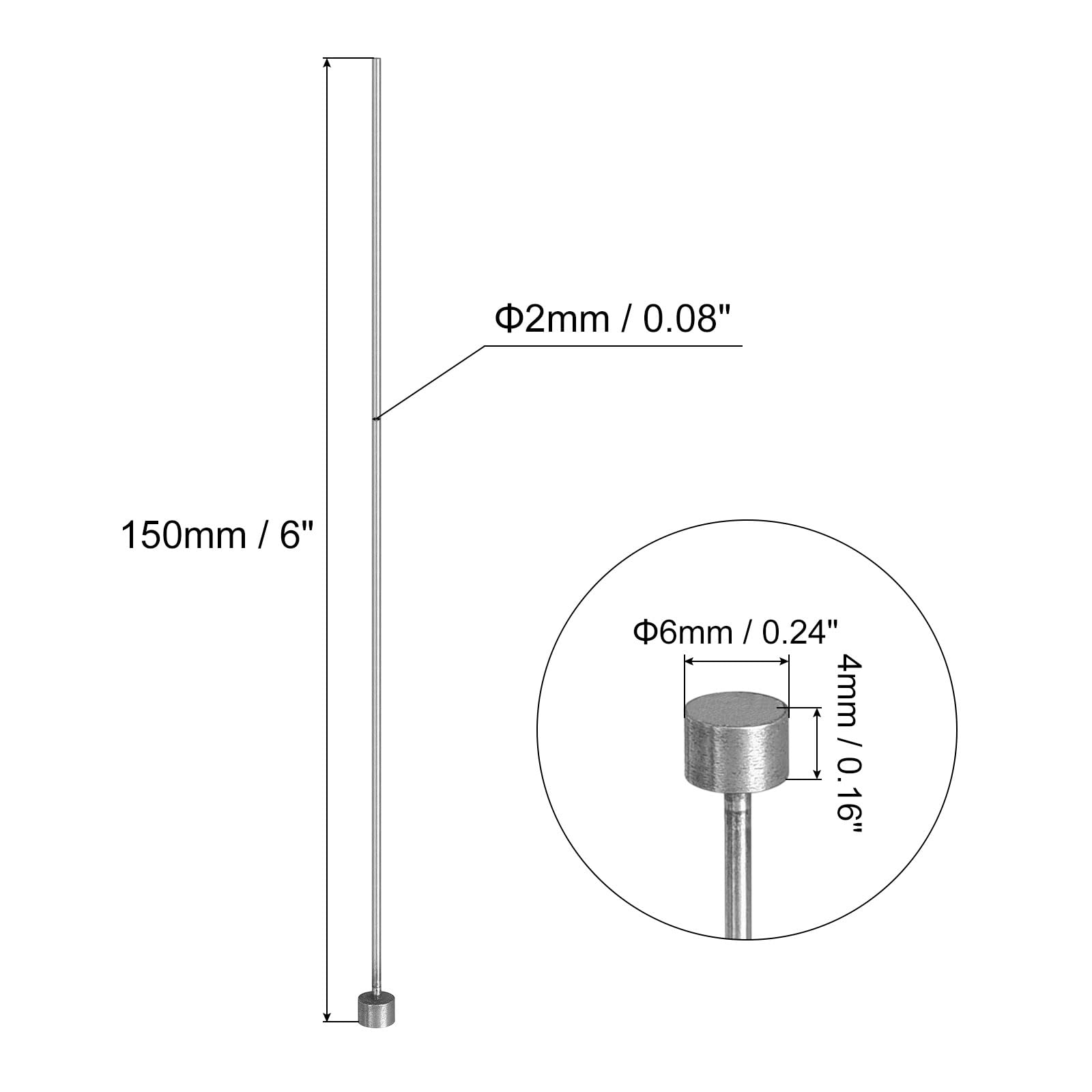 QUARKZMAN 5 Stück Gerade Auswerferstifte Tip Punch, 3mm(0,12) Durchmesser Werkzeug Auswerferstifte, SKD61 Runde Spitze, 100mm(4) Lang Kunststoffteile Auswerfer für Mechanische Wartung