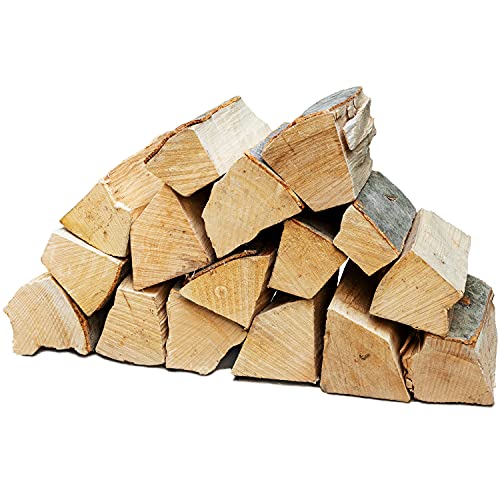 Flameup Brennholz Buche, Kaminholz mit Rinde, Buchenholz, Feuerholz für Ofen, Kamin, Kaminofen, Feuerschale, Grill, Holzscheite 25 cm, getrocknet, Menge:15 kg