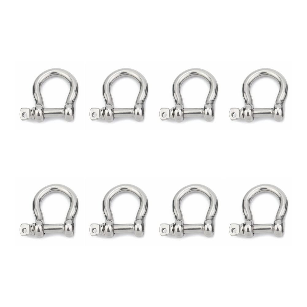 8pcs M4 304 Stainless Steel Arcuate Ring Shackle Ring Buckle