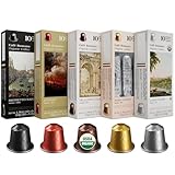 Organic USDA Café Romano Coffee Aluminum Espresso Pods For Nespresso Original Machine 100 Pack Italian Espresso Coffee (Variety pack)