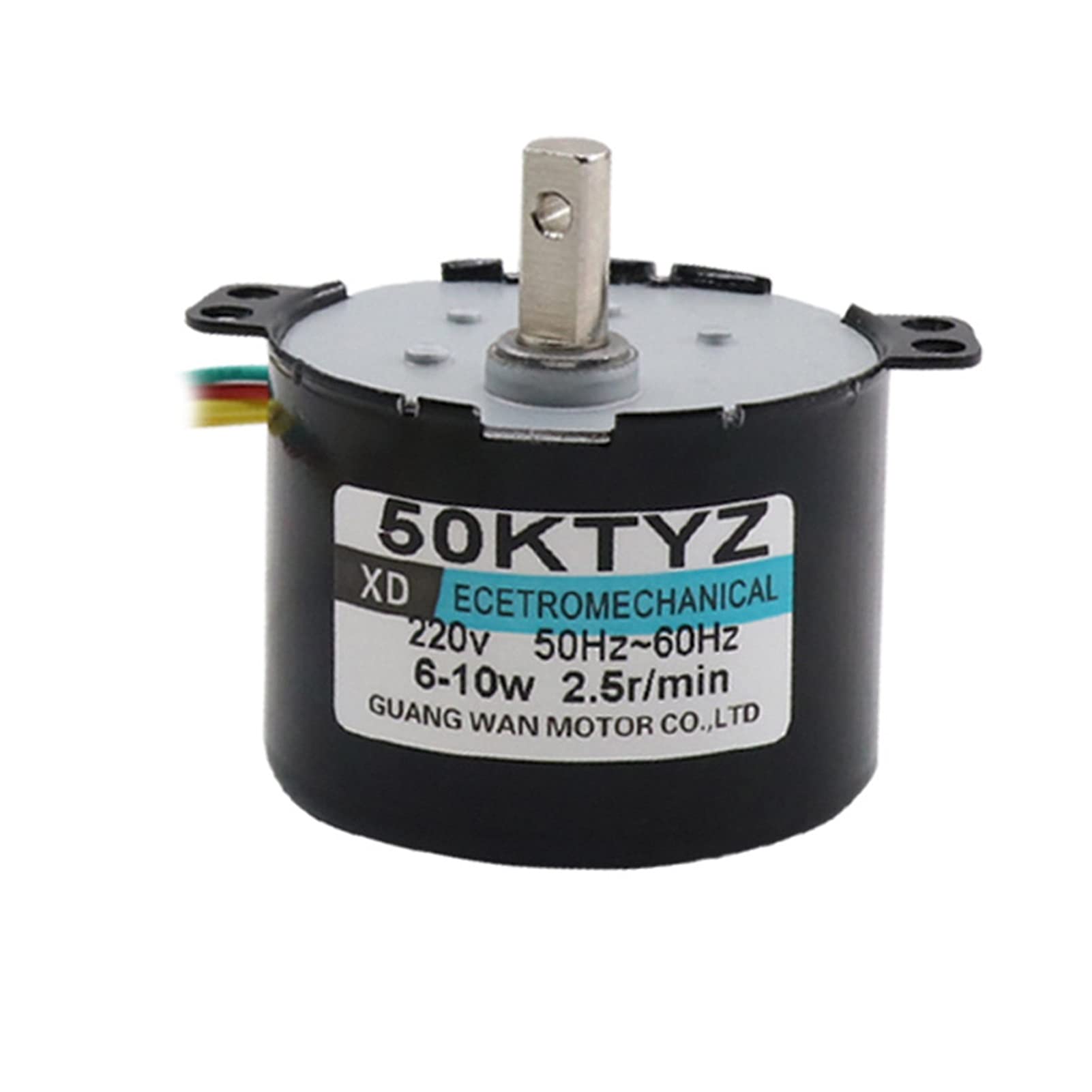 FCARUMIQP DC Motor 10W Gear 50KTYZ Permanent Magnetic Synchronism 2.5RPM 10RPM 15RPM 20RPM 30RPM 1RPM 50RPM 110RPM 220V AC(50rpm)