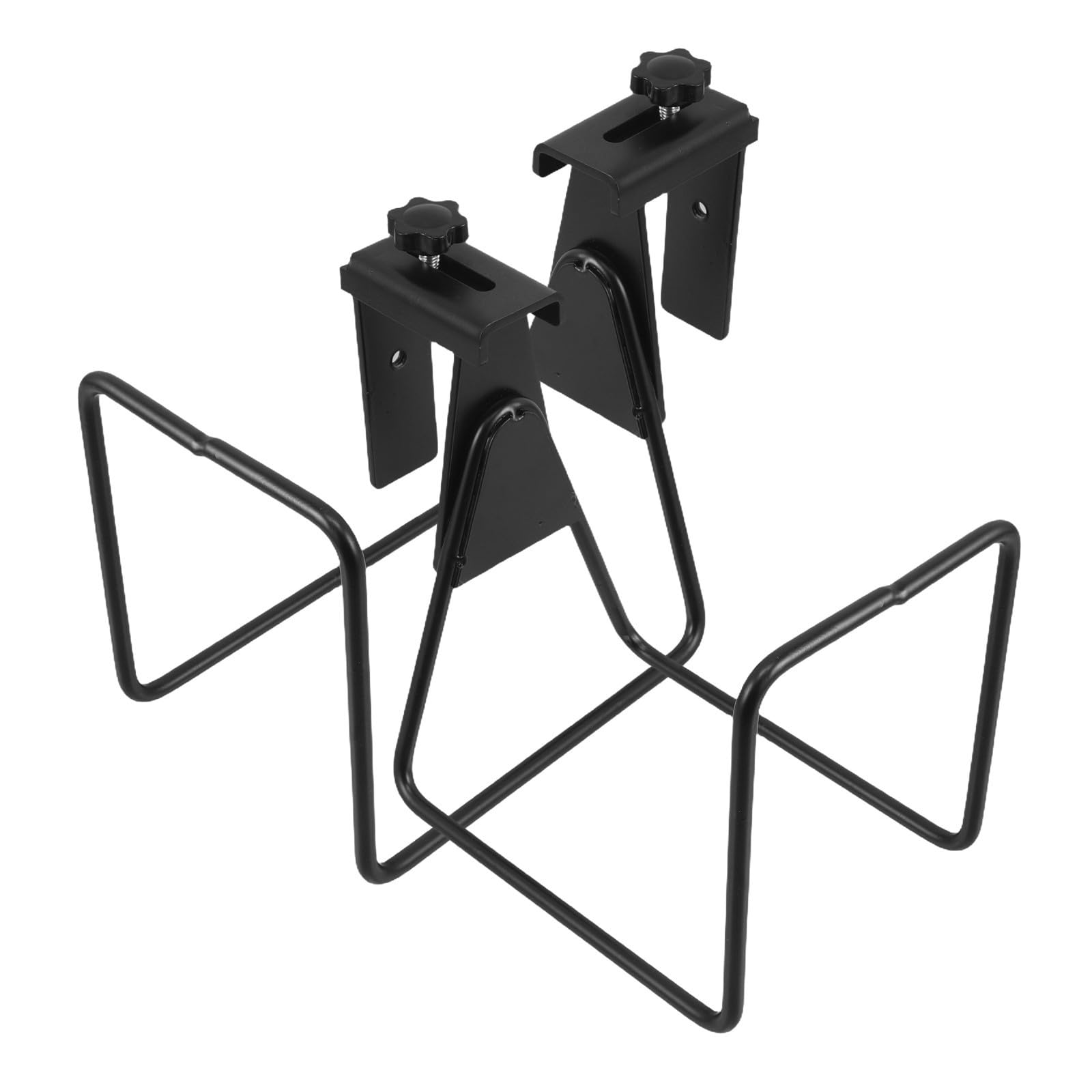 2 Pezzi Supporto per Tubo da Giardino a Parete in Metallo Nero