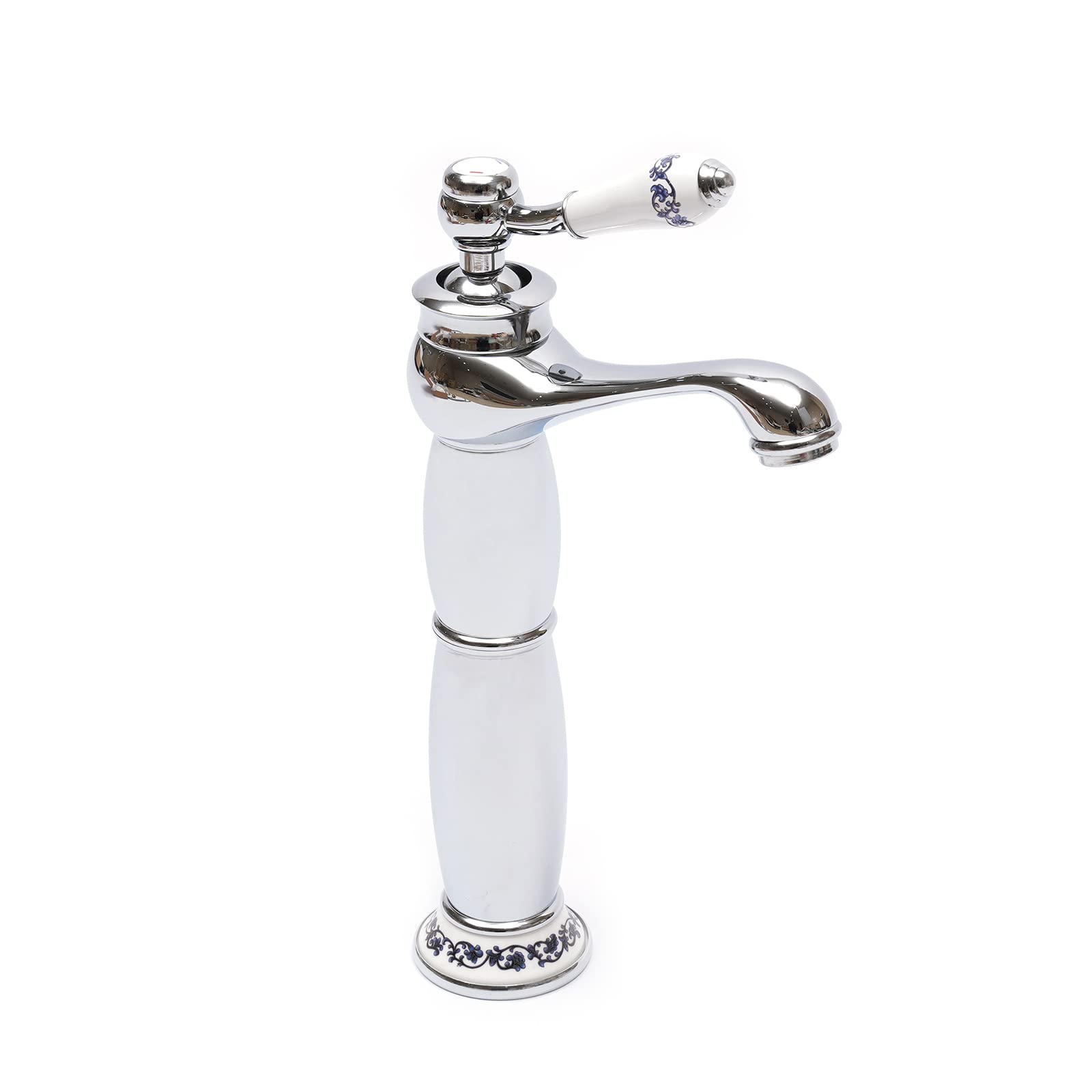 Mitigeur monocommande orientable à 360° argent rétro pour salle de bain