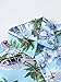 Floerns Men's Casual Tropical Print Button Down Short Sleeve Hawaiian Shirt Ocean Blue Tropical S