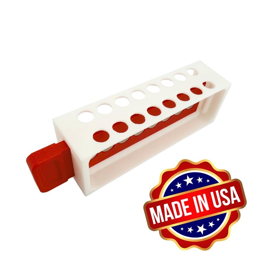 Magnetic Rack Separator for 1.5 mL and 2.0 mL Centrifuge Tubes – 16-Tube Capacity with Sliding Removable Magnets – Made in USA