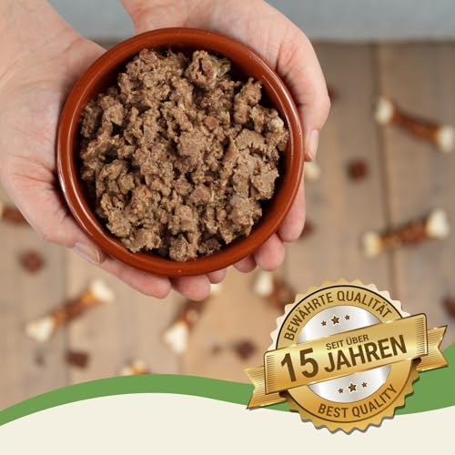 Lecker.Pet® | 22 x 150 g Josie's Feine Paté Reich an Kalb Hunde Nassfutter | Hochwertiges Hundefutter | Natürlich & ohne Zuckerzusätze | Reich an Proteinen & Fleisch | Getreidefrei & Glutenfrei