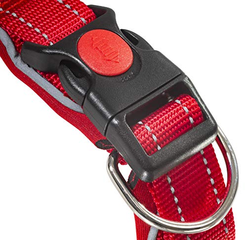 Armored Tech Dog Control Halsband mit integrierter Kurzleine (L - Halsumfang 45-53 cm, rot)