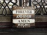 Forever and Ever AMEN, Wedding, Anniversary Gift, Personalized Canvas, 3 Sizes, Custom Canvas Add Date
