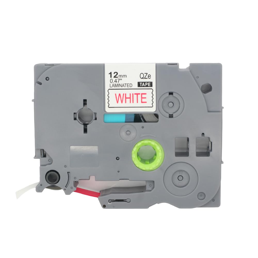 BROVACS 1 Pack Red on White Laminated Label Tape Compatible for Brother P-Touch Label Printer TZ-232 TZe-232 12mm 1/2" OPA4232