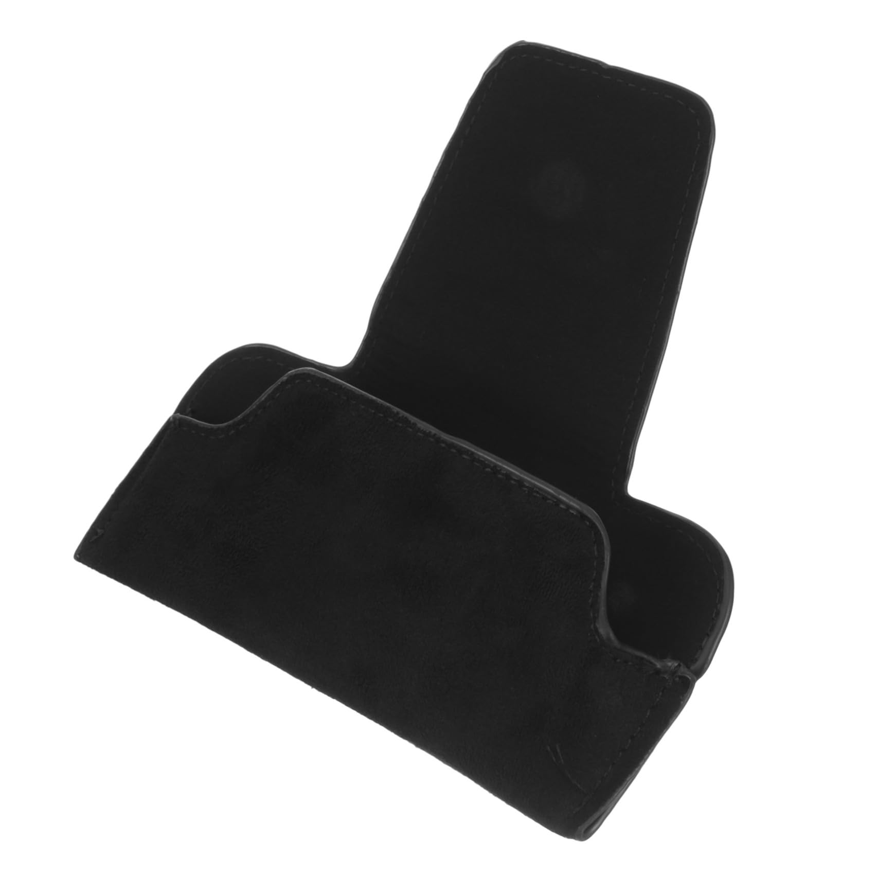 ABOOFAN 4 Piezas Soporte para Gafas de Coche Visera Sol portavasos Coche Auto para carros Sunshades Sunglasses Organizer Soporte de anteojos para Cuero PU Black