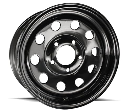 Allied Wheel 27B Black Mod 15X5 5X4.5 Trailer Wheel, Durable Gloss Black Finish Steel Wheel for Trailers, Protective E-Coating