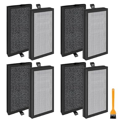 8 Pcs Air Filter Set Compatible with Airversa AP2 and Priestley PM1240B – 3-Stage Filtration, Works to Filters Smoke & Smells