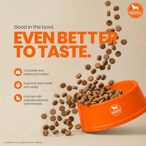 Image of Meatiful Adult Dry Dog Food 20kg | Chicken Flavour | Supports Strong Bones & Teeth | Boost Immune System | Healthy Skin & Coat