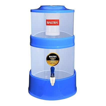 Baltra Unique Gravity Water Purifier | UF Technology Based | Non-Electric & Chemical Free | Counter Top | 15L Storage | Blue
