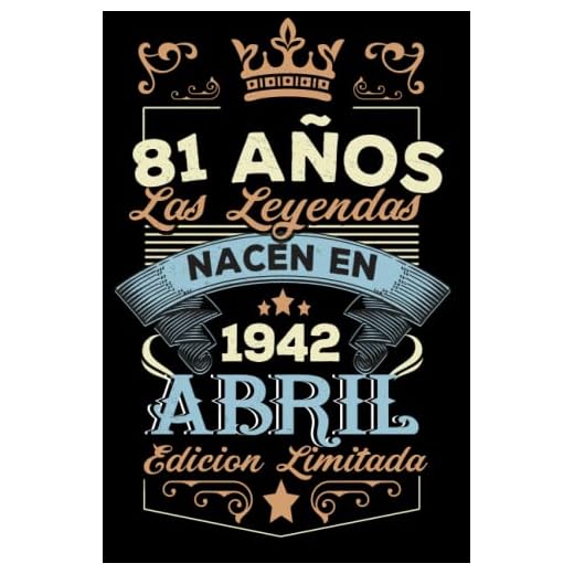 LAS LEYENDAS NACEN EN ABRIL EL AÑO 1942: 81 Aniversario Cuaderno personalizado 81 años regalos Feliz 1942 cumpleaños ideas de regalos