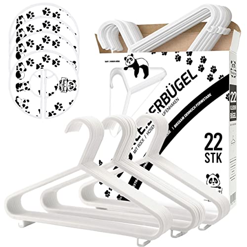 BABYLOVIT Juego de 22 perchas para niños, resistentes y dimensionales, para ropa de bebé de 0 a 8 años, perchas para ropa...