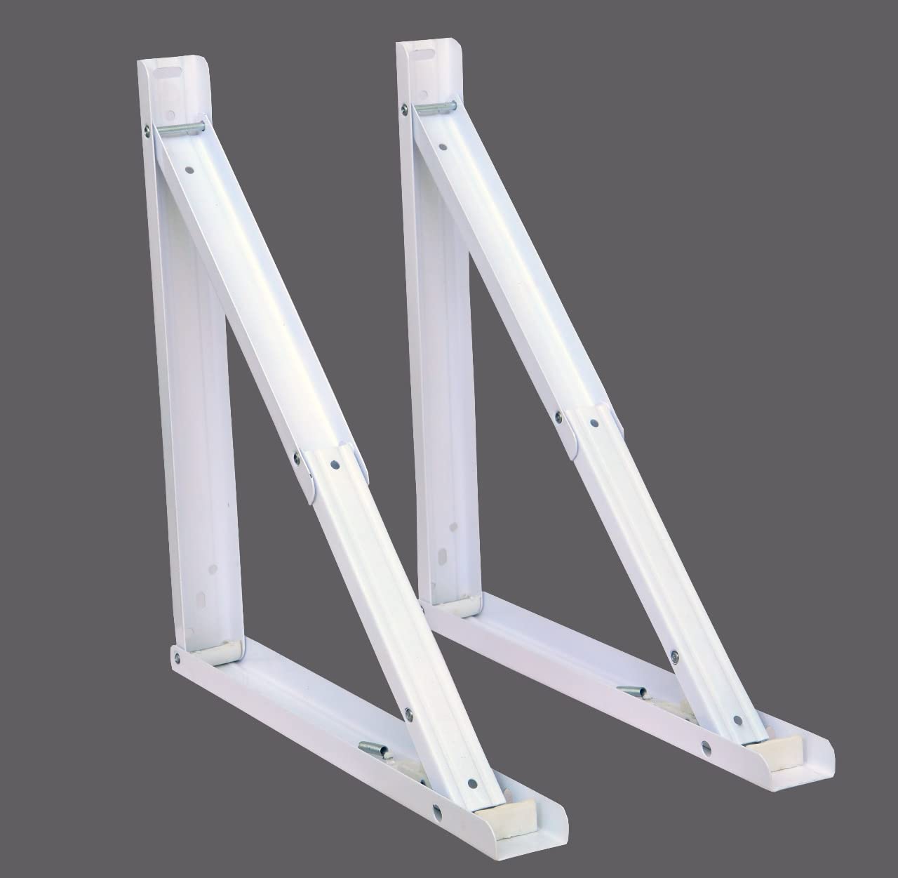 Lepose Folding Shelf Table Brackets,Max Load 150lbs (80kg) Folding Shelf Table Hinge Wall Mounted, Heavy Duty Powder Coated Steel Collapsible Shelf Bracket(White) (16 inches) — Amazon image 3