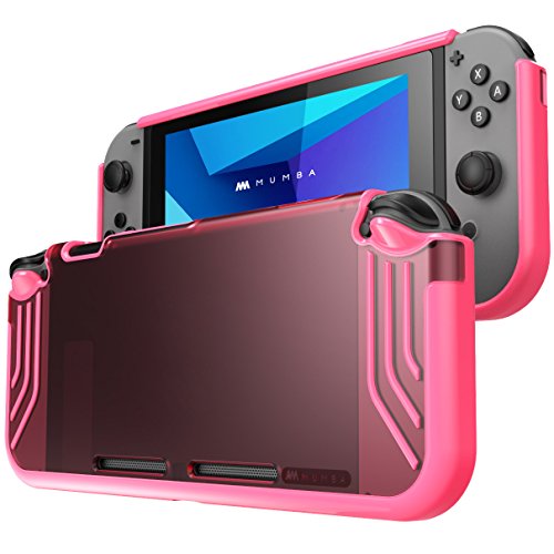 Mumba case for Switch, [Slimfit Series] Premium Slim Clear Hybrid Protective Case for Switch 2017 Release (Pink)