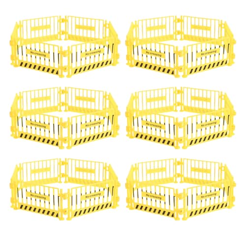 Image of TOMETURE 40pcs Miniature Crowd Control Model Fence: 7cm Decorative Roadside Guard Pedestrian Barricade Model for Scene Traffic Barricade Train Layout Accessory