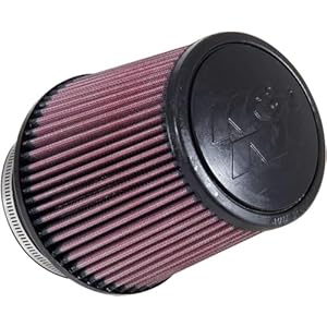 K&N Universal Clamp-On Air Intake Filter: High Performance, Premium, Washable, Replacement Filter: Flange Diameter: 4 In, Filter Height: 6 In, Flange Length: 1.75 In, Shape: Round Tapered, RE-0850