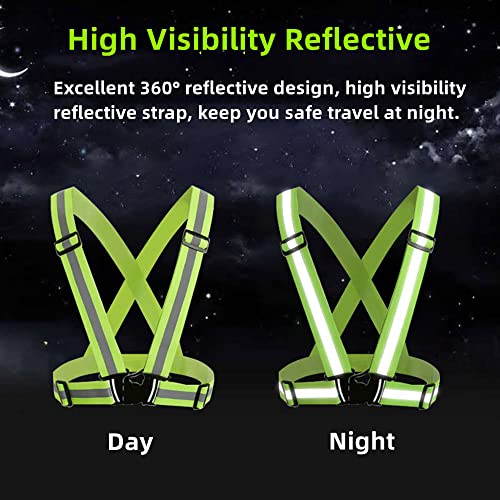 Reflective Strap Safety Vest Gear - 2-10 Pack Adjustable High Visible Reflective Running Gear for Women Men Night - Image 6