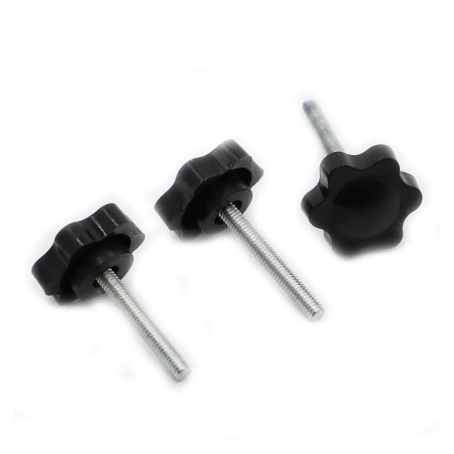 M4 M5 M6 M8 M10 M12 Hand Tighten Screw Handle Bolt Thread Star Shaped Clamping Nuts Knob Carbon Steel(16mm,M12 1pc)
