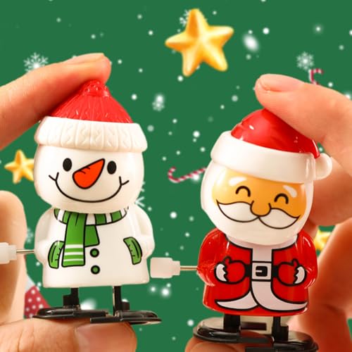 Generisch Aufziehspielzeug Weihnachten, 2025 Neu Figur Uhrwerk Spielzeug, Aufziehfigur Adventskalender Füllung Kinder Aufziehspielzeug Weihnacht Spielzeug Aufziehfigur für Geschenktütenfüller (4PC-C)