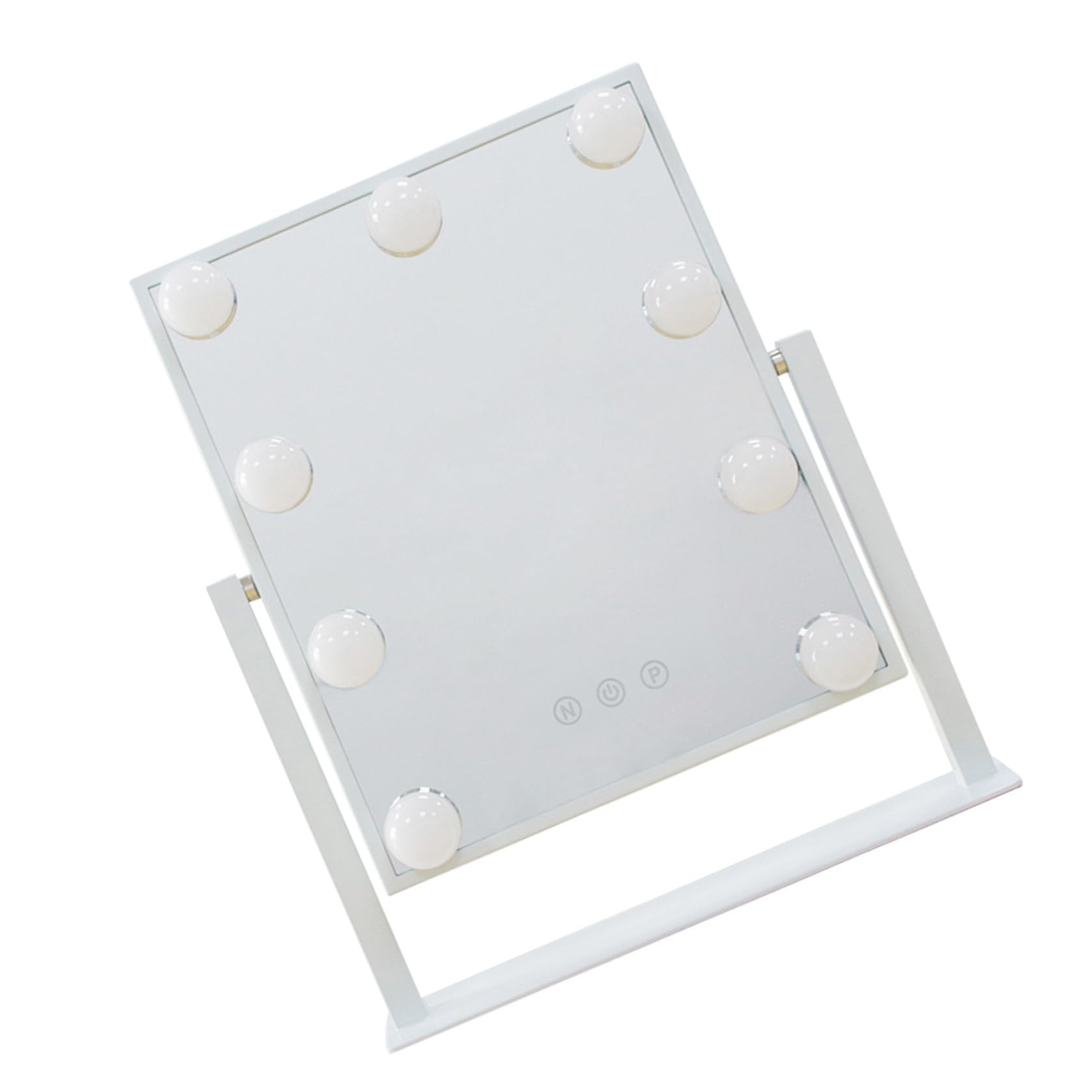 Miroir de maquillage LED éclairant avec base stable contre le manque de lumière