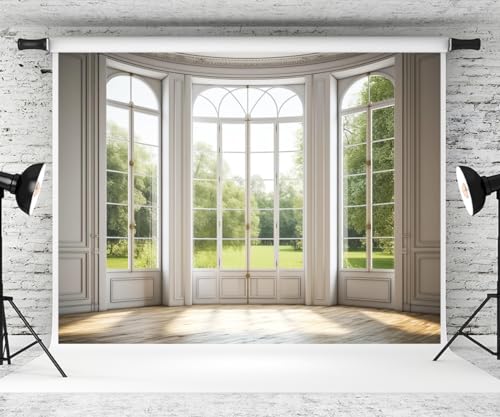 Toile de fond panoramique de 8m au motif de paysage avec arbres pour vidéo