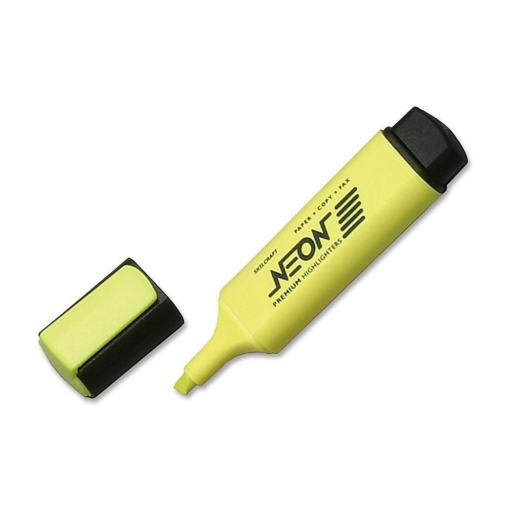 Amazon.com : Skilcraft Neon Yellow Highlighter (NSN2017791