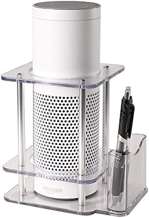 Speaker Stand Case for Alexa Amazon Echo Plus with Remote Holder Addprime Stable and Decor for Home 1st Generation Echo Case Clear Transparency