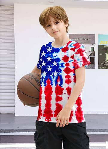 Image of Boys Tie Dye Shirt Size 4-14 Hippies Senior Rainbow Tees T Shirts for Kids | Tees T shirts for Kids