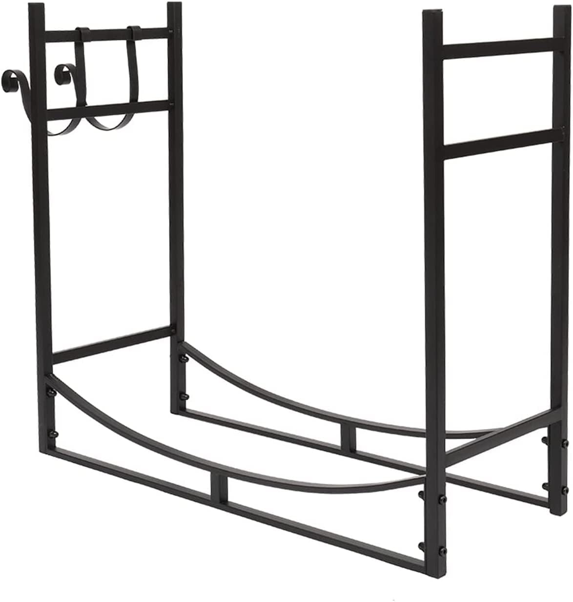 Rangement pour bûches extérieur antirouille étagère en fer stable pour bois de chauffage